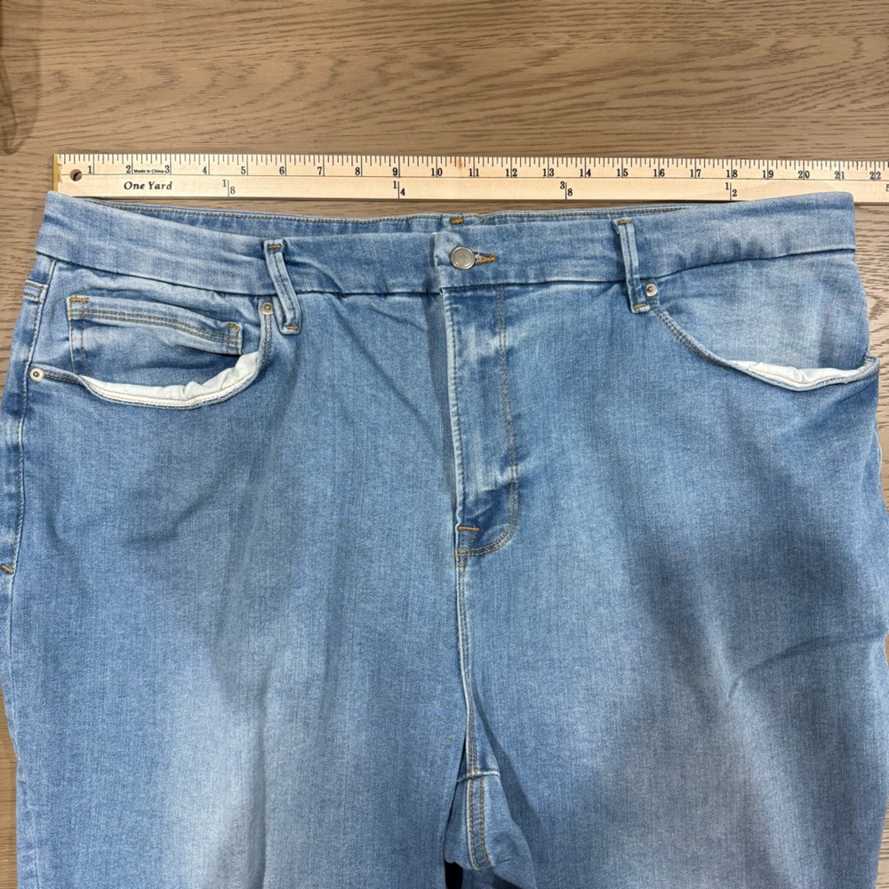 Good American High Rise Skinny Jeans Stretch Denim‎ Cropped Ankle Womens 20 26 - Picture 8 of 12